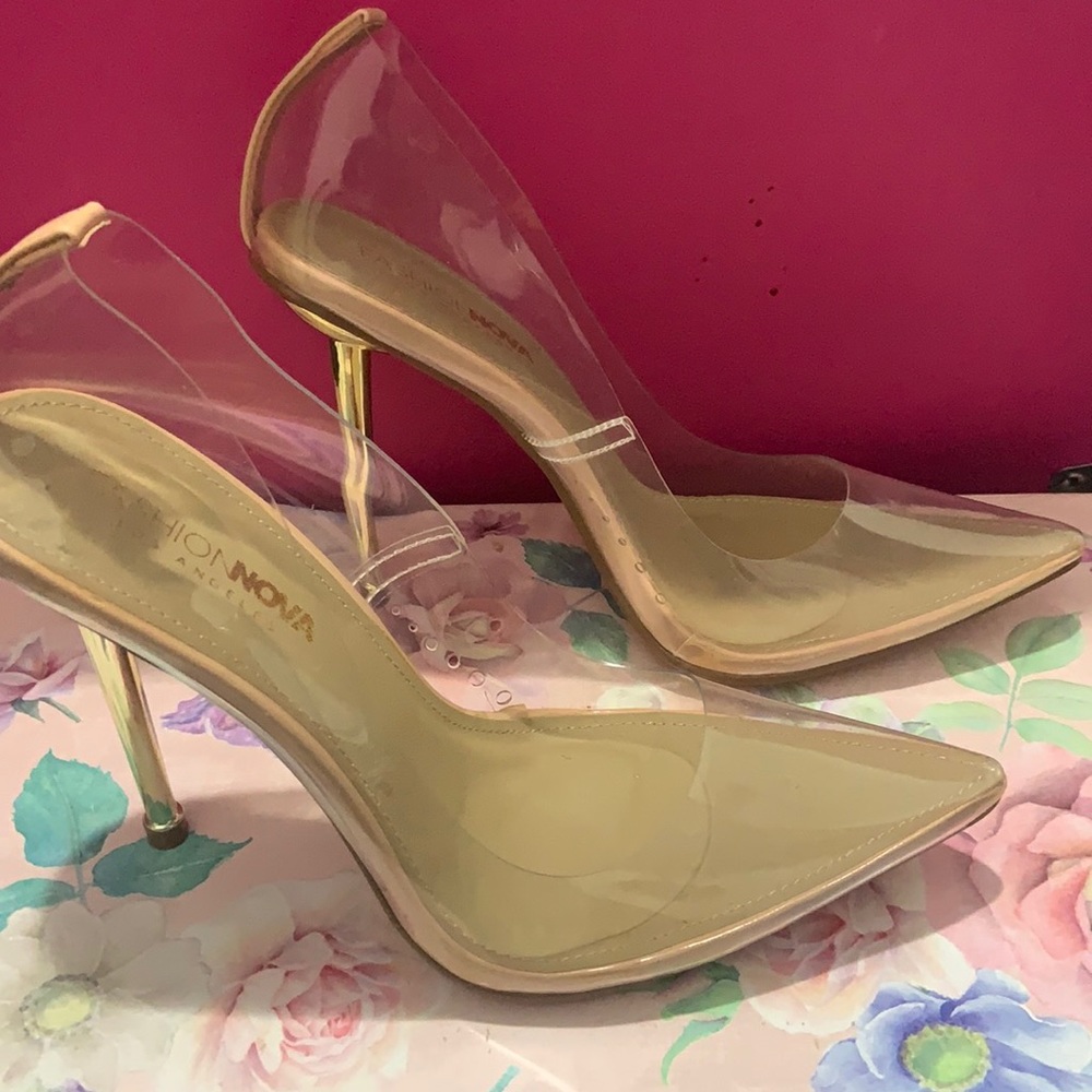 Clear heels